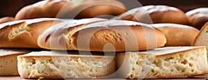 Array of Golden Brioche Loaves with Sugar