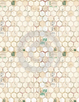 An array of hexagons