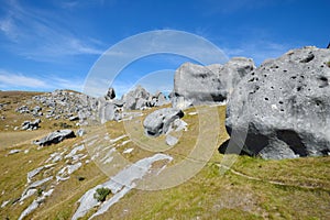 Array of limestone boulders, Castle Hill, New Zealand