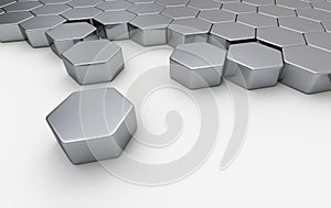 Array of regular hexagons