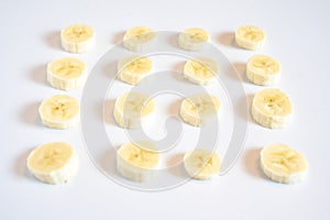An Array of Sliced Banana