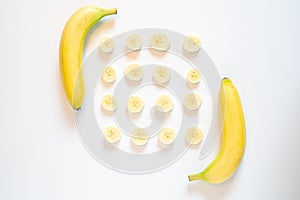 An Array of Sliced Banana
