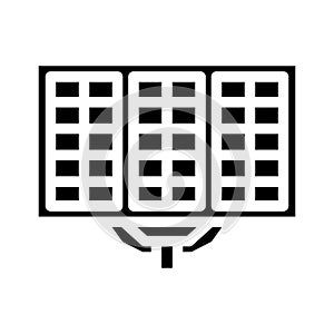 array solar panel glyph icon vector illustration