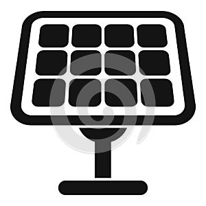 Array solar panel icon simple vector. Heat grid sun