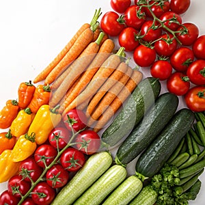 Array of vegetables for a background