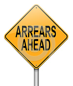 Arrears concept.
