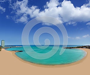 Arrecife beach Playa del Reducto in Lanzarote photo