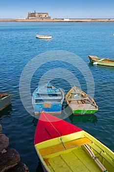 Arrecife Lanzarote boats in harbour at Canaries