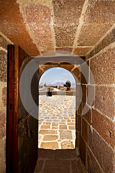 in arrecife lanzarote castillo de las coloradas spain the old w photo