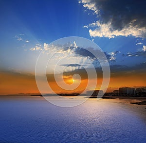 Arrecife Lanzarote sunset in Reducto Beach photo