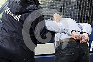 The arrest of a man photo