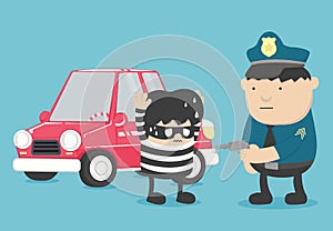 Arrest of police officers who are arrested car theft