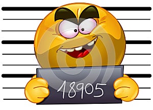 Arrested emoticon