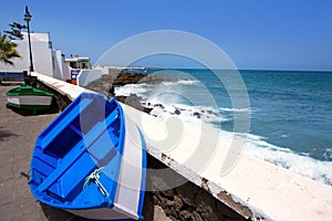 Arrieta Haria boat in Lanzarote coast at Canaries