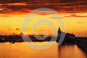 Arriluze in Getxo at sunset