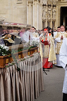 Arrival of the body of St. Leopold Mandic in Zagreb Cathedral