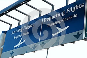 Arrival Departure Sign photo