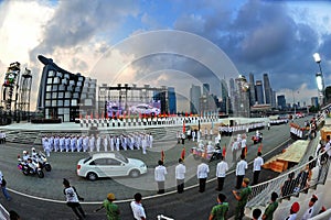 Arrival of the President during NDP 2011