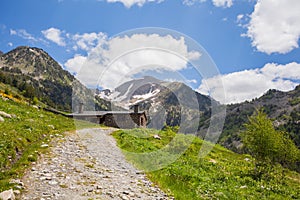 Arriving to Borda de Sorteny refuge Andorra