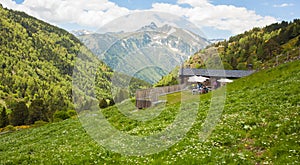 Arriving to Borda de Sorteny refuge Andorra