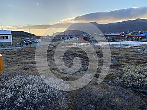 Heliport in Nanortalik, South Greenland. photo