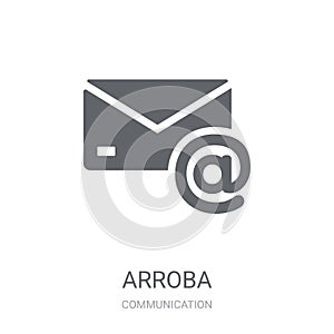 Arroba icon. Trendy Arroba logo concept on white background from photo