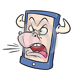 Arrogance cry phone call smartphone swear words cartoon