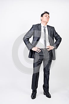 Arrogant man in suit
