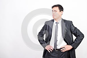 Arrogant man in suit