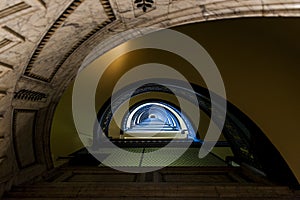 Arrott Building - Half Circular Spiral Marble Staircase - Downtown Pittsburgh, Pennsylvania