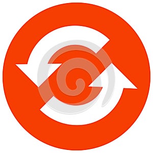 repeat arrow icon, roundabout symbol, arrow icon for using technology devices