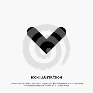 Arrow, Arrows, Direction, Down solid Glyph Icon vector