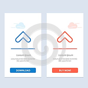 Arrow, Arrows, Up, Sign  Blue and Red Download and Buy Now web Widget Card Template