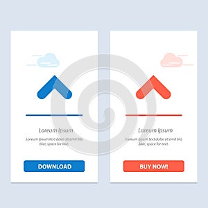 Arrow, Arrows, Up, Sign  Blue and Red Download and Buy Now web Widget Card Template