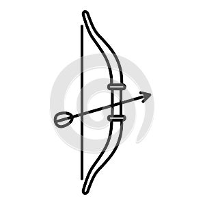 Arrow bow icon, outline style