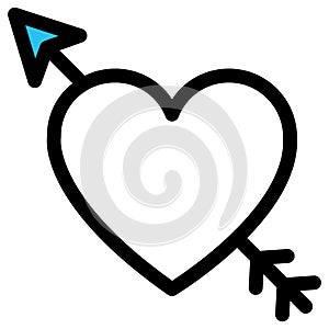 Arrow, broken heart fill vector icon which can easily modify or edit