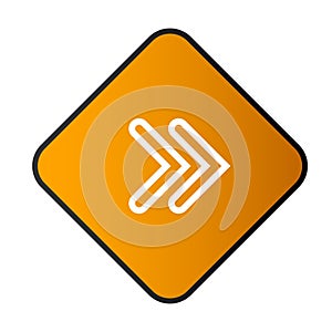 Arrow button with rectangular frame part 13