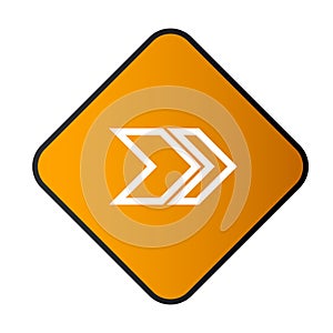 Arrow button with rectangular frame part 18