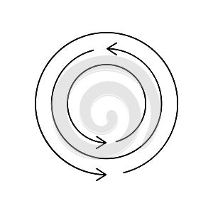 arrow circle icons isolated on white background