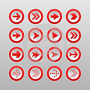 Arrow click button design collection