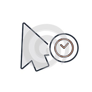 Arrow click cursor hold mouse pointer icon