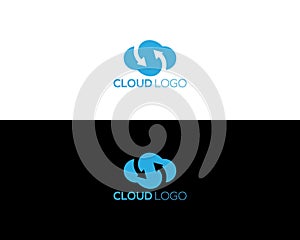 Arrow Cloud stylish logo icon design