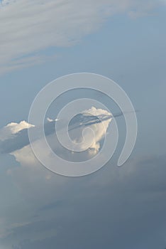 Arrow in the clouds - Cumulonimbus clouds.