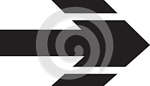 Arrow computer black button showing way vector