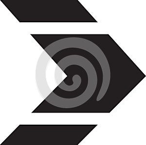 Arrow computer black button showing way vector