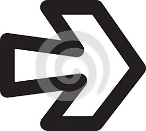 Arrow computer black button showing way vector
