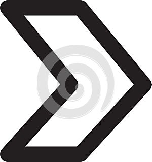 Arrow computer black button showing way vector