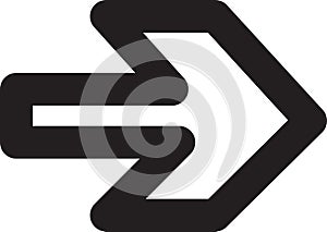 Arrow computer black button showing way vector