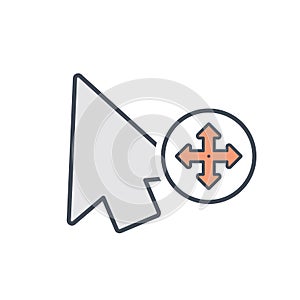 Arrow cursor directions mouse move pointer icon