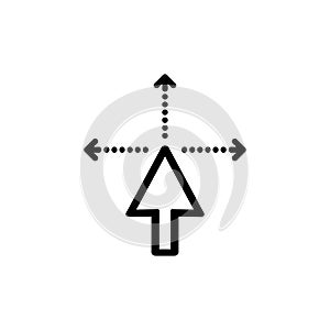 Arrow cursor icon. Arrows pointing in different director. Vector on isolated white background. EPS 10